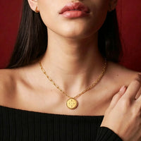 Personalized Compass Initial Necklace — Gold Vermeil
