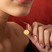 Personalized Compass Initial Necklace — Gold Vermeil