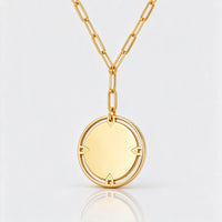 Personalized Compass Initial Necklace — Gold Vermeil