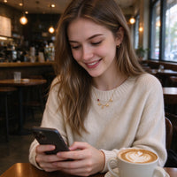 Custom 4 Letter Necklace with Birthstone | Personalized Gold Initial Necklace