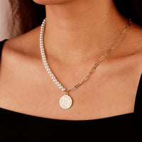 Minimal Zodiac Pearl Necklace