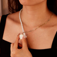 Minimal Zodiac Pearl Necklace