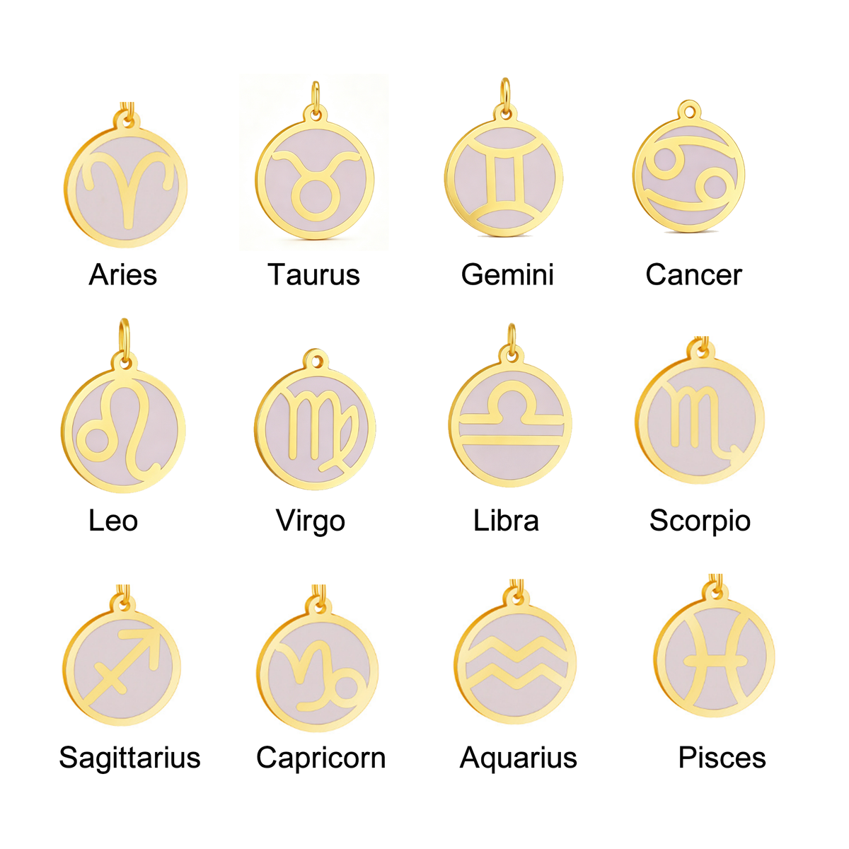 Minimal Zodiac Pearl Necklace